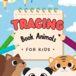 blue illustration daily activity kids cover book a4 document