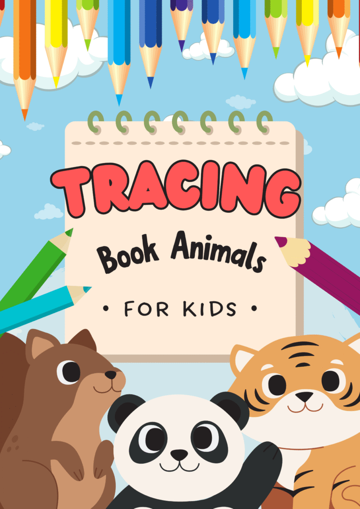 blue illustration daily activity kids cover book a4 document