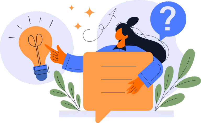 vecteezy faq concept illustration people looking through magnifying 10869740